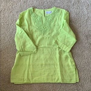 Alfred Dunner lime green tunic top